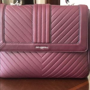 BRAND NEW BURGUNDY KARL LAGGERFELD HANDHELD